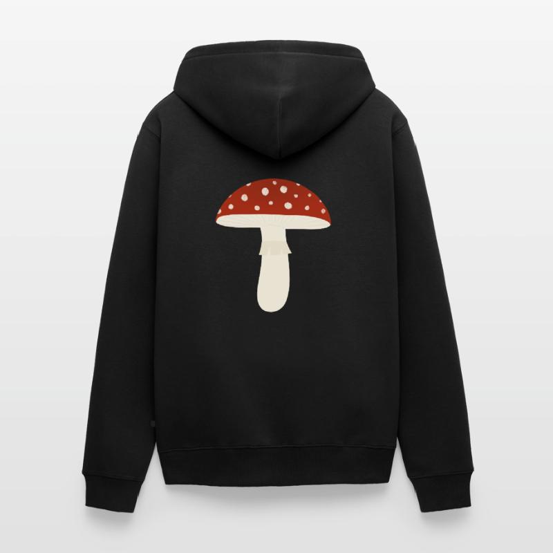 Toadstool Fly Agaric Mushroom Unisex Premium Organic Zip Hoodie