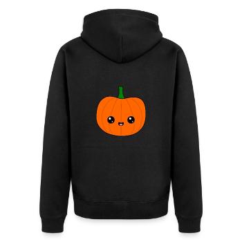 Citrouille mignonne - Veste à capuche bio Premium Unisexe - noir - Dos - Nico (187cm)