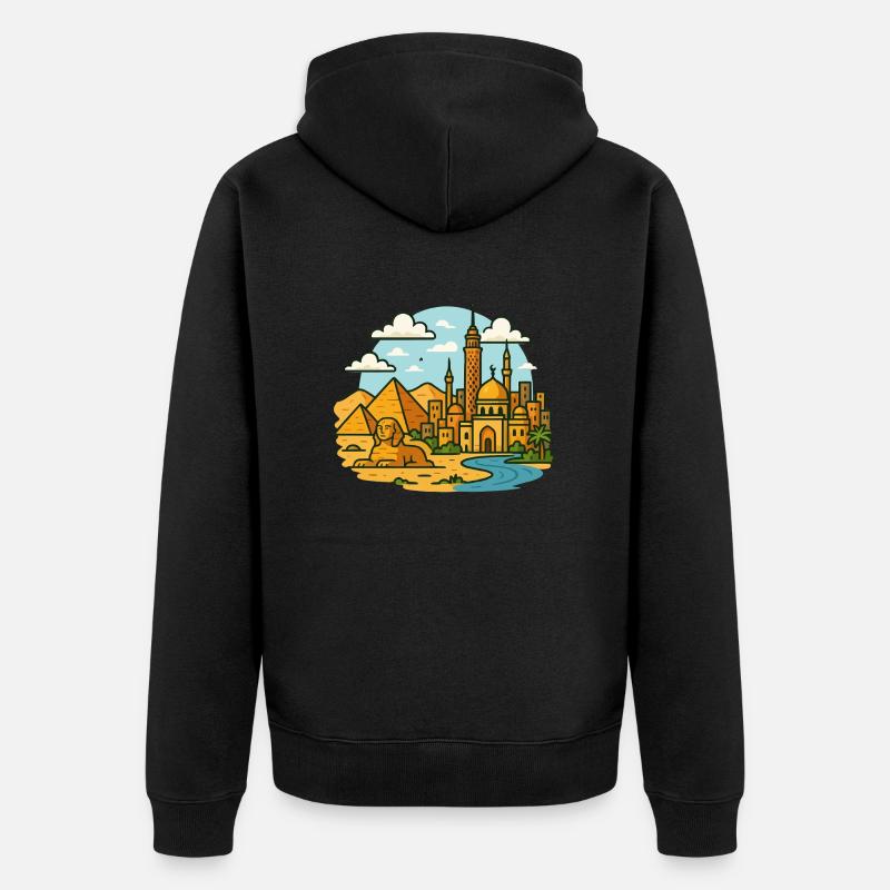 Le Caire Le Caire - Veste à capuche bio Premium Unisexe - noir