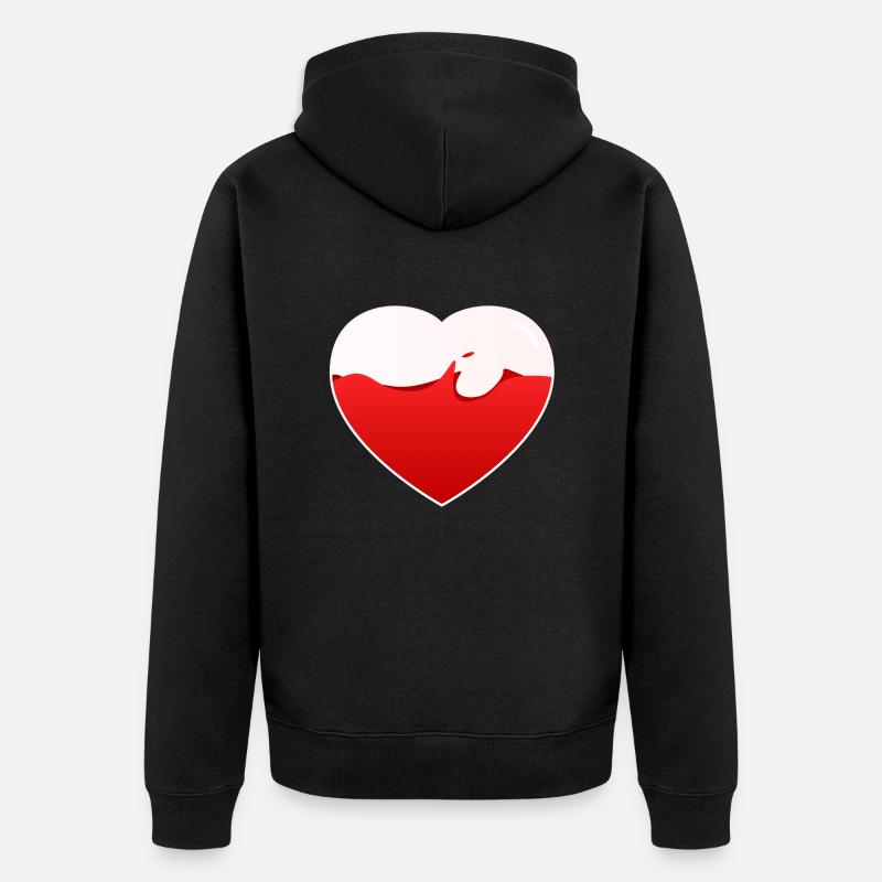 Remplis ton coeur - Veste à capuche bio Premium Unisexe - noir
