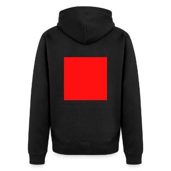 Quadrat Punkt Farbe Rechteck - Unisex Premium Bio Zip Hoodie - Schwarz - Hinten - Nico (187cm)