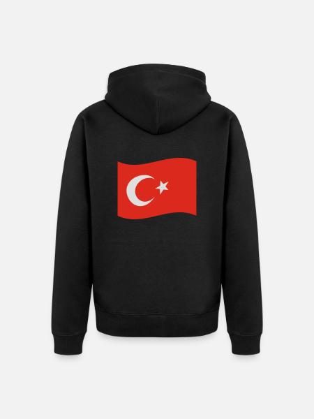 Türkei - Unisex Premium Bio Zip Hoodie - Schwarz