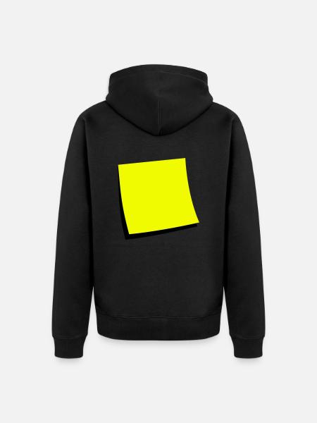 sticky note - add text - Unisex Premium Organic Zip Hoodie - black