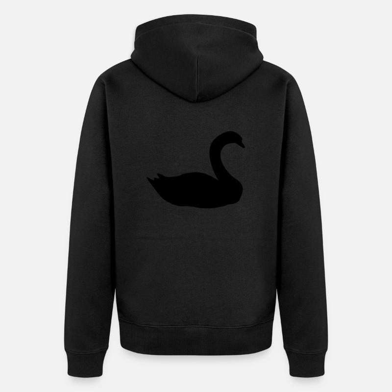 cygne - Veste à capuche bio Premium Unisexe - noir