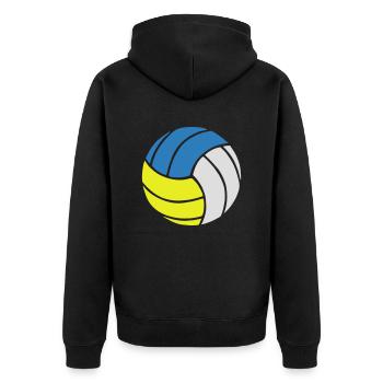 Volley-ball, volley-ball de plage - Veste à capuche bio Premium Unisexe - noir - Dos - Nico (187cm)