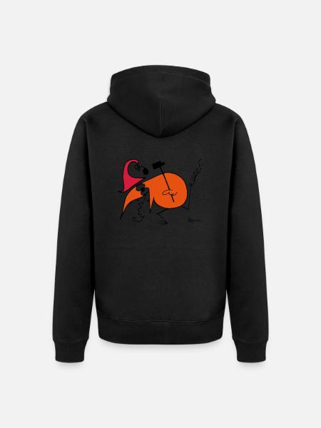 Le Shadok fou - Veste à capuche bio Premium Unisexe - noir