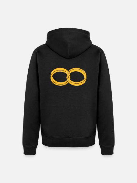 wedding rings - Veste à capuche bio Premium Unisexe - noir