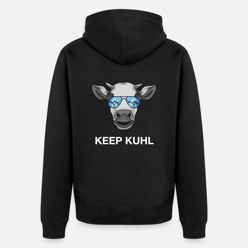 Keep Kuhl - Unisex Premium Bio Zip Hoodie - Schwarz