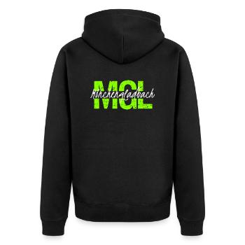 MGL Mönchengladbach - Veste à capuche bio Premium Unisexe - noir - Dos - Nico (187cm)