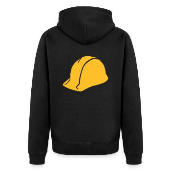 Helmet - Unisex Premium Organic Zip Hoodie - black - Back - Nico (187cm)