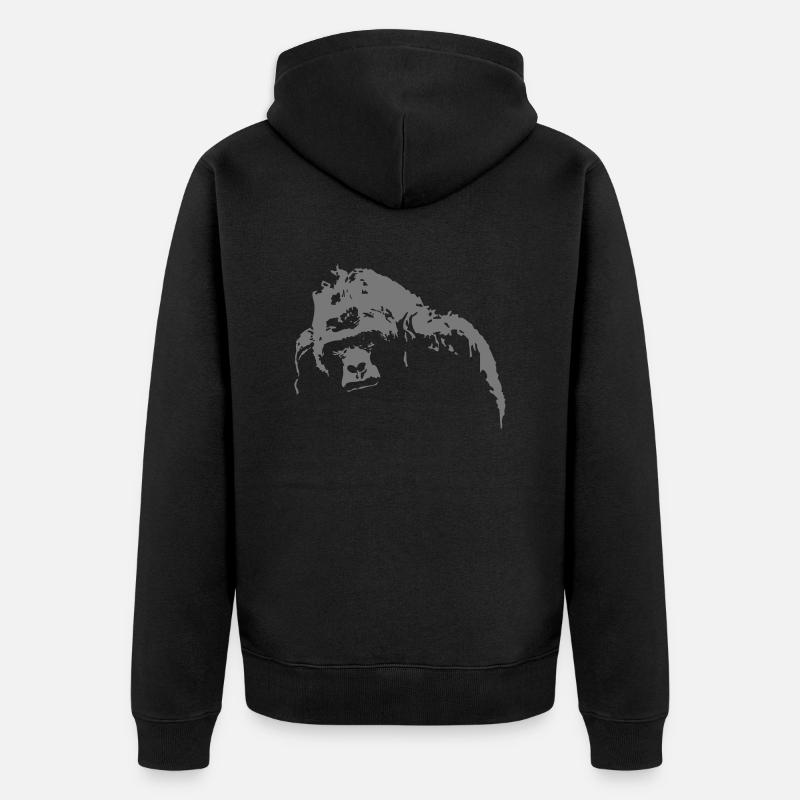 gorilla - Veste à capuche bio Premium Unisexe - noir