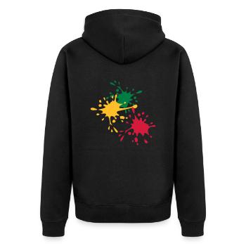 Color splash - Unisex Premium Organic Zip Hoodie - black - Back - Nico (187cm)