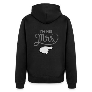 I\'m His Mrs. (Comic Hand) -Part 1 - Unisex Premium Organic Zip Hoodie - black - Back - Nico (187cm)
