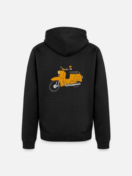 Swallow (saharabraun) - Unisex Premium Organic Zip Hoodie - black