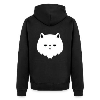 chat s'ennuie - Veste à capuche bio Premium Unisexe - noir - Dos - Nico (187cm)