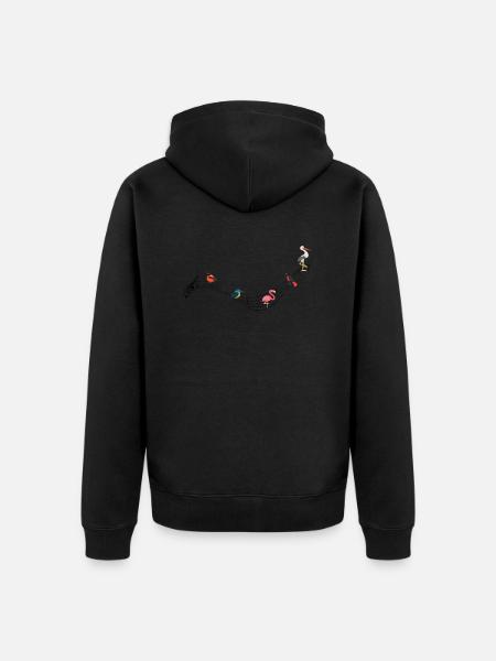 Le son du silence - Veste à capuche bio Premium Unisexe - noir