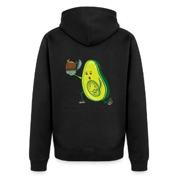 Avocado Wedding Proposition Couple Motif Part 1 - Veste à capuche bio Premium Unisexe - noir - Dos - Nico (187cm)