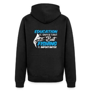 éducation pêche poissons ange pêcheur pêcheur fischer - Veste à capuche bio Premium Unisexe - noir - Dos - Nico (187cm)