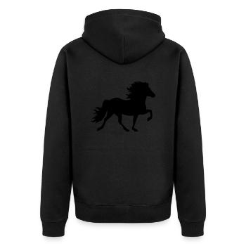 PAYS DE L’ISLAND - Veste à capuche bio Premium Unisexe - noir - Dos - Nico (187cm)