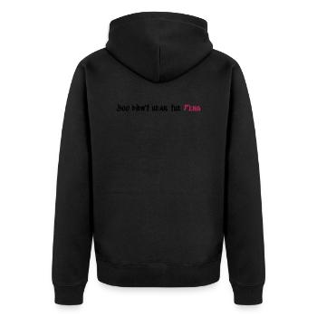 Peng - Unisex Premium Bio Zip Hoodie - Schwarz - Hinten - Nico (187cm)