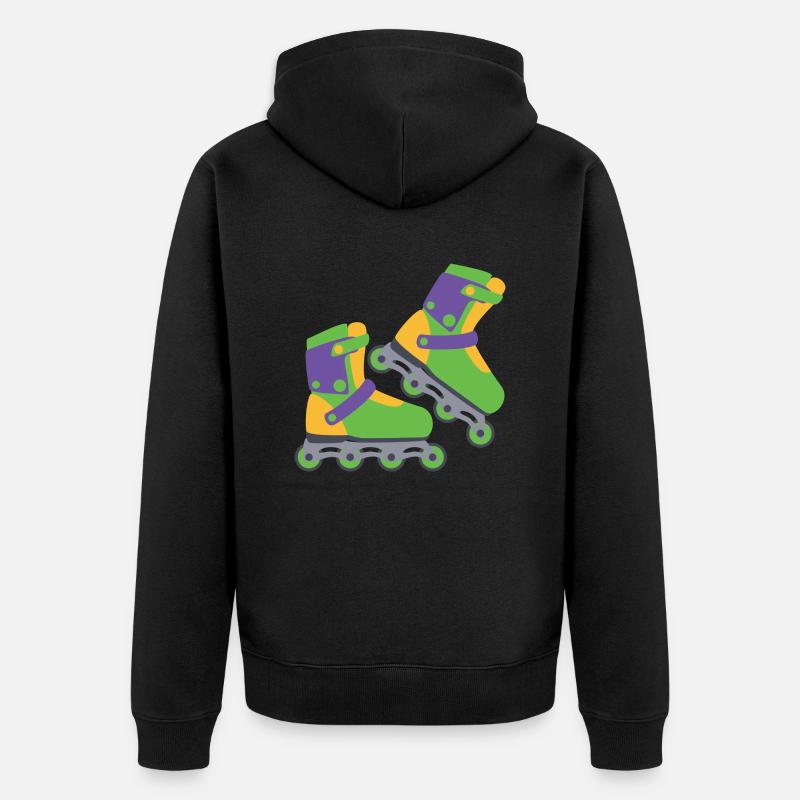 roller skates - Veste à capuche bio Premium Unisexe - noir