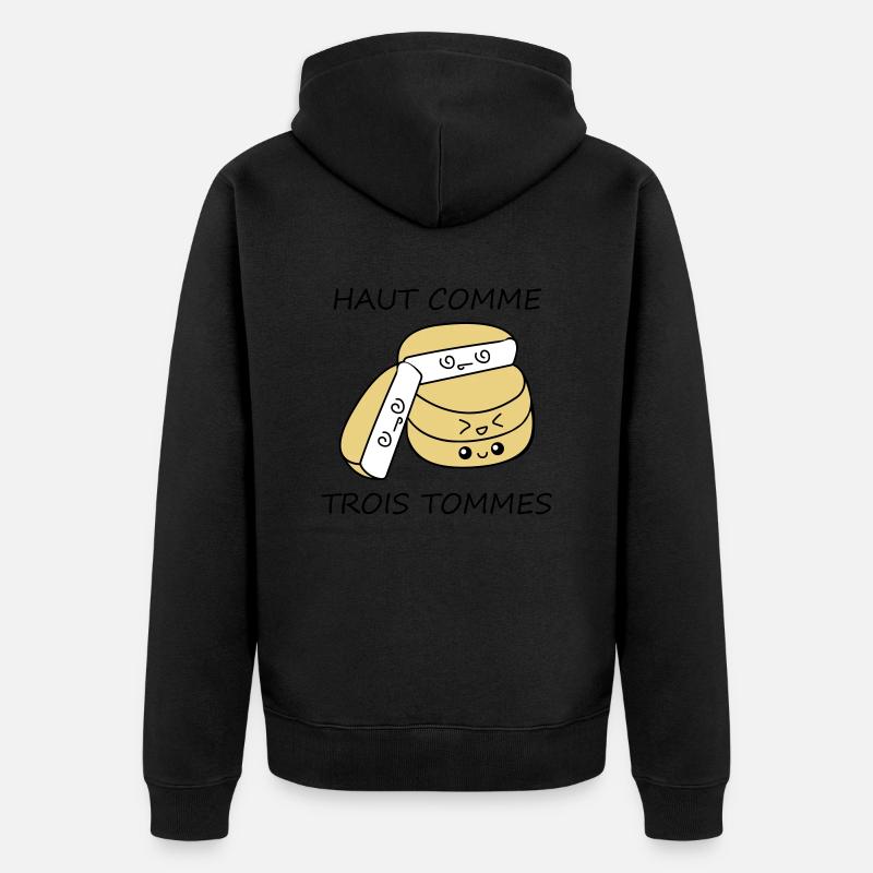 Haut comme trois tommes - Veste à capuche bio Premium Unisexe - noir