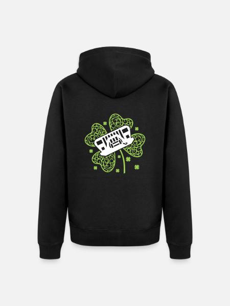 Shamrock Jeep - Unisex Premium Organic Zip Hoodie - black