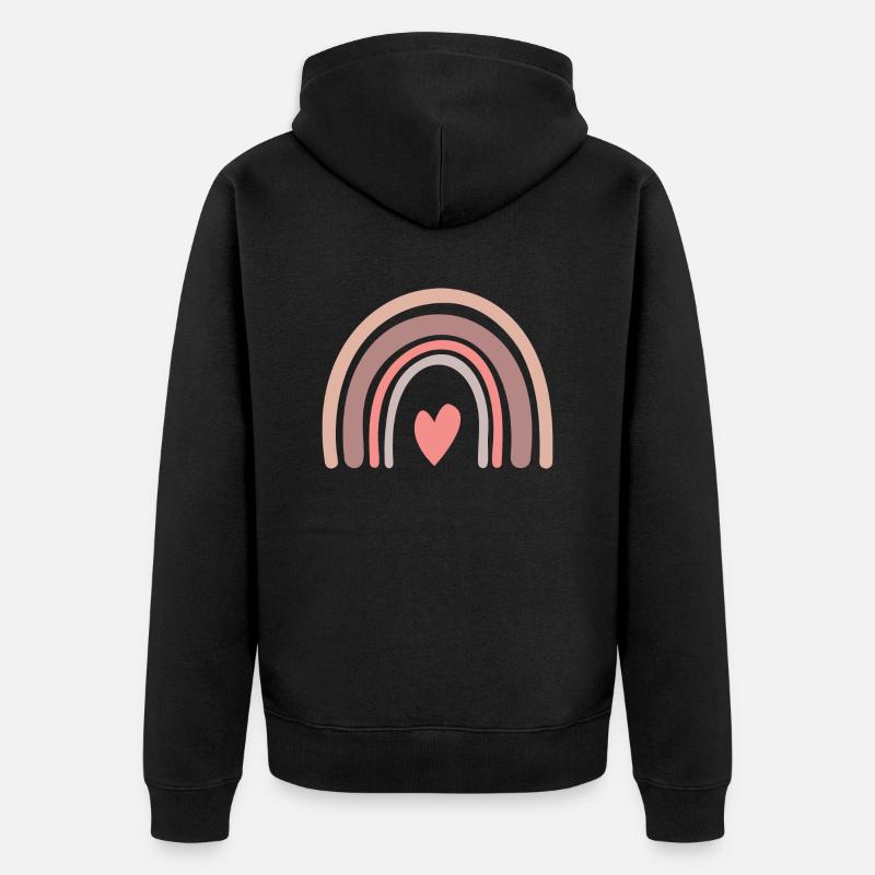 Arc-en-ciel - Veste à capuche bio Premium Unisexe - noir
