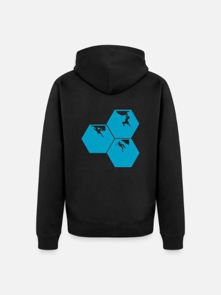 Escalade de bloc - Veste à capuche bio Premium Unisexe - noir