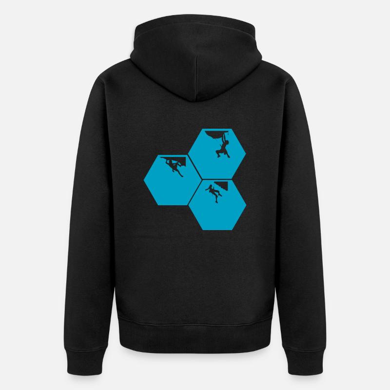 Escalade de bloc - Veste à capuche bio Premium Unisexe - noir