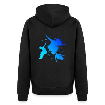 Parkour Free Running Free Runner Course - Unisex Premium Organic Zip Hoodie - black - Back - Nico (187cm)