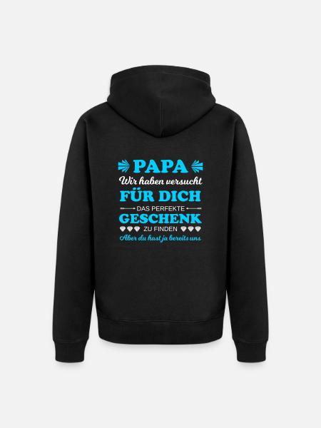 Perfect gift for dad - Unisex Premium Organic Zip Hoodie - black