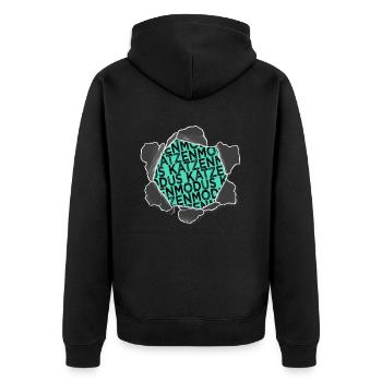 katze geschenk seekatze witzig spaß bday raubkatze - Unisex Premium Bio Zip Hoodie - Schwarz - Hinten - Nico (187cm)