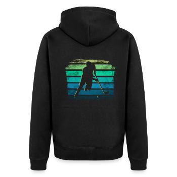 Floorball - Veste à capuche bio Premium Unisexe - noir - Dos - Nico (187cm)