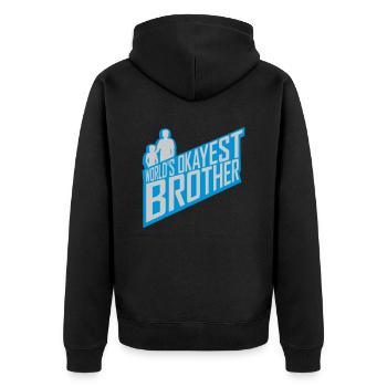 Logo Worlds okayest Brother - Veste à capuche bio Premium Unisexe - noir - Dos - Nico (187cm)