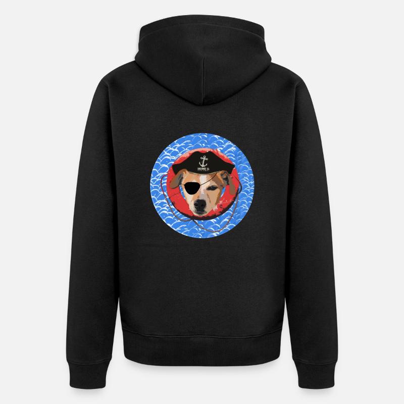 LE TERRIER PIRATE - Veste à capuche bio Premium Unisexe - noir