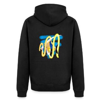 Sea fish - Unisex Premium Organic Zip Hoodie - black - Back - Nico (187cm)