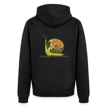 Escargot - Veste à capuche bio Premium Unisexe - noir - Dos - Nico (187cm)