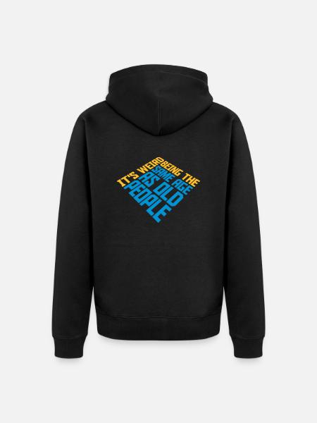 être âgé - Veste à capuche bio Premium Unisexe - noir