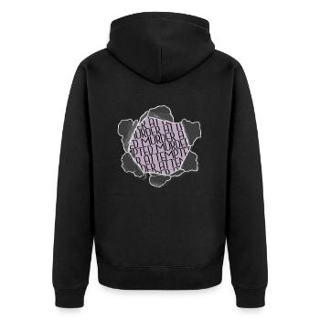 birthday present joke funny sayings book book fan - Unisex Premium Organic Zip Hoodie - black - Back - Nico (187cm)