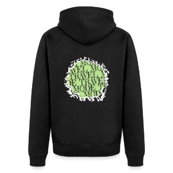 Camping Beer Humor Present Gift Mountain - Unisex Premium Organic Zip Hoodie - black - Back - Nico (187cm)