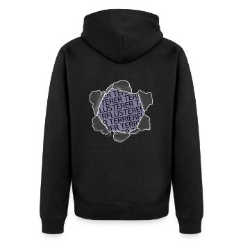 doggie geburtstag geschenk bachhund tier - Unisex Premium Bio Zip Hoodie - Schwarz - Hinten - Nico (187cm)