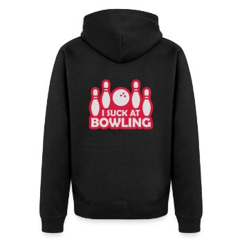 Je suis nul au bowling - Veste à capuche bio Premium Unisexe - noir - Dos - Nico (187cm)
