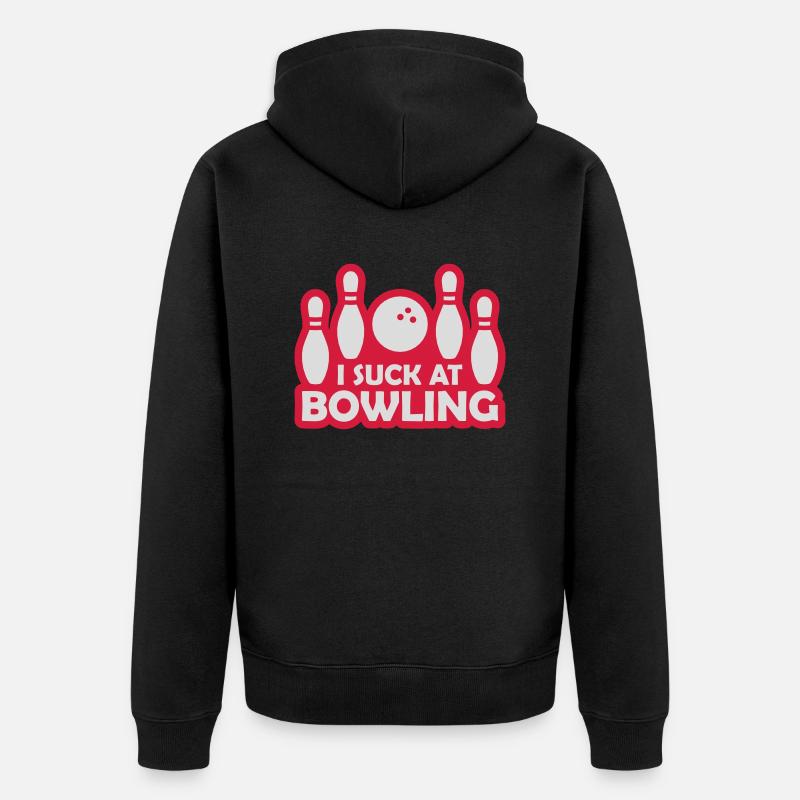 Je suis nul au bowling - Veste à capuche bio Premium Unisexe - noir