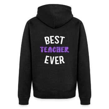 Best teacher ever perfect back to school gifts - Veste à capuche bio Premium Unisexe - noir - Dos - Nico (187cm)