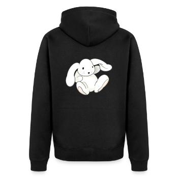 Lapin doudou bébé - Veste à capuche bio Premium Unisexe - noir - Dos - Nico (187cm)