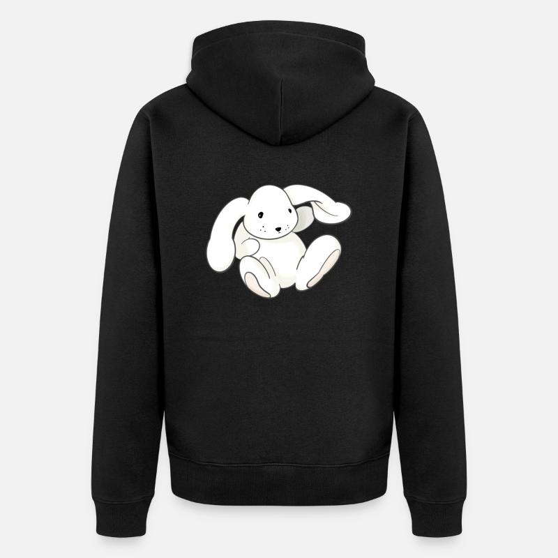 Lapin doudou bébé - Veste à capuche bio Premium Unisexe - noir