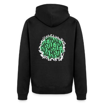 dinosaur tshirt bday fun gift awkward santa - Unisex Premium Bio Zip Hoodie - Schwarz - Hinten - Nico (187cm)