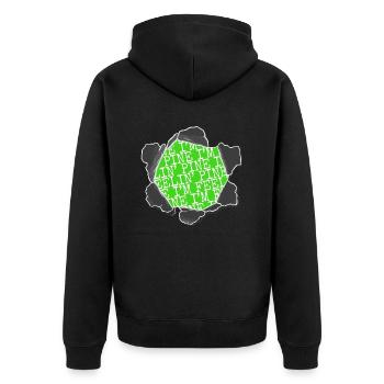 cool bébé humour anniversaire queue de fée cadeau idée dork - Veste à capuche bio Premium Unisexe - noir - Dos - Nico (187cm)