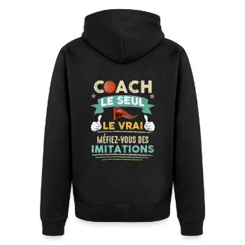 Coach Le Seul Le Vrai Cadeau Homme Basket-Ball - Veste à capuche bio Premium Unisexe - noir - Dos - Nico (187cm)